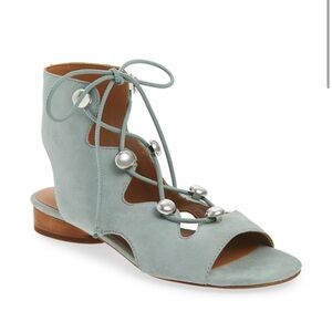 Rebecca Minkoff Kyla Blue Lace-Up Sandals